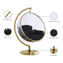 Meridian Luna Black Fabric Acrylic Swing Bubble Accent Chair (2 Boxes) IMAGE 7