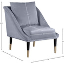 Meridian Elegante Grey Velvet Accent Chair IMAGE 7