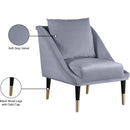 Meridian Elegante Grey Velvet Accent Chair IMAGE 8
