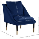 Meridian Elegante Navy Velvet Accent Chair IMAGE 7
