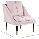 Meridian Elegante Pink Velvet Accent Chair IMAGE 7
