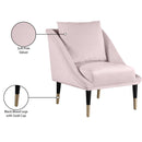 Meridian Elegante Pink Velvet Accent Chair IMAGE 8