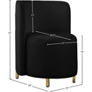 Meridian Rotunda Black Velvet Accent Chair IMAGE 7