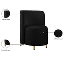 Meridian Rotunda Black Velvet Accent Chair IMAGE 8