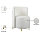 Meridian Rotunda Cream Velvet Accent Chair IMAGE 8