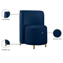 Meridian Rotunda Navy Velvet Accent Chair IMAGE 8