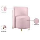Meridian Rotunda Pink Velvet Accent Chair IMAGE 8