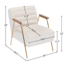 Meridian Woodford Cream Velvet Accent Chair IMAGE 6