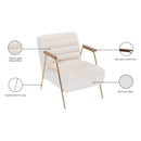 Meridian Woodford Cream Velvet Accent Chair IMAGE 7