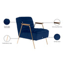 Meridian Woodford Navy Velvet Accent Chair IMAGE 7