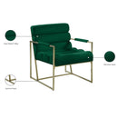 Meridian Wayne Green Velvet Accent Chair IMAGE 8
