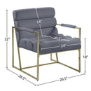 Meridian Wayne Grey Velvet Accent Chair IMAGE 7