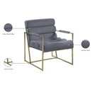 Meridian Wayne Grey Velvet Accent Chair IMAGE 8