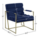 Meridian Wayne Navy Velvet Accent Chair IMAGE 7