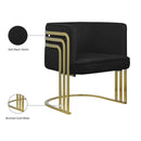 Meridian Rays Black Velvet Accent Chair IMAGE 8