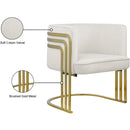 Meridian Rays Cream Velvet Accent Chair IMAGE 8