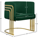 Meridian Rays Green Velvet Accent Chair IMAGE 7