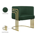 Meridian Rays Green Velvet Accent Chair IMAGE 8
