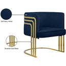 Meridian Rays Navy Velvet Accent Chair IMAGE 8