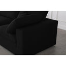 Meridian Serene Black Linen Textured Fabric Deluxe Comfort Modular Sectional IMAGE 10