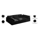 Meridian Plush Black Velvet Standard Comfort Modular Sectional IMAGE 9
