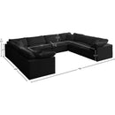 Meridian Plush Black Velvet Standard Comfort Modular Sectional IMAGE 9