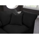 Meridian Plush Black Velvet Standard Comfort Modular Sofa IMAGE 6