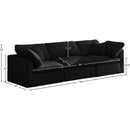 Meridian Plush Black Velvet Standard Comfort Modular Sofa IMAGE 8