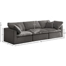 Meridian Plush Grey Velvet Standard Comfort Modular Sofa IMAGE 8