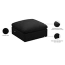 Meridian Plush Black Velvet Standard Comfort Modular Ottoman IMAGE 5