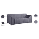 Meridian Naya Grey Velvet Loveseat IMAGE 10