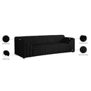 Meridian Naya Black Velvet Sofa IMAGE 8