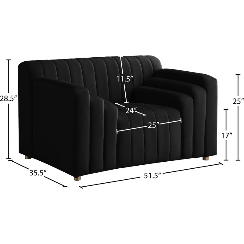 Meridian Naya Black Velvet Chair IMAGE 9