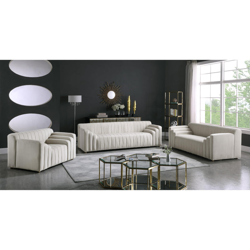 Meridian Naya Cream Velvet Chair IMAGE 8