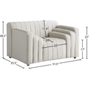 Meridian Naya Cream Velvet Chair IMAGE 9