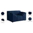 Meridian Naya Navy Velvet Chair IMAGE 10