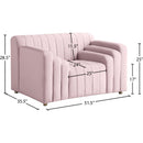 Meridian Naya Pink Velvet Chair IMAGE 9