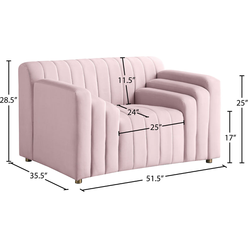 Meridian Naya Pink Velvet Chair IMAGE 9