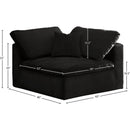 Meridian Cozy Black Velvet Chair IMAGE 5