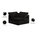 Meridian Cozy Black Velvet Chair IMAGE 6