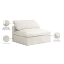 Meridian Cozy Cream Velvet Chair IMAGE 7