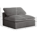 Meridian Cozy Grey Velvet Chair IMAGE 6