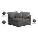 Meridian Cozy Grey Velvet Chair IMAGE 6