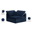 Meridian Cozy Navy Velvet Chair IMAGE 6