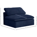 Meridian Cozy Navy Velvet Chair IMAGE 6