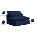 Meridian Cozy Navy Velvet Chair IMAGE 7