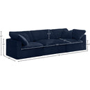 Meridian Cozy Navy Velvet Comfort Modular Sofa IMAGE 8
