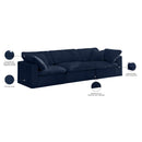 Meridian Cozy Navy Velvet Comfort Modular Sofa IMAGE 9