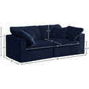 Meridian Cozy Navy Velvet Comfort Modular Sofa IMAGE 8