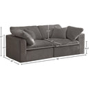Meridian Cozy Grey Velvet Comfort Modular Sofa IMAGE 8